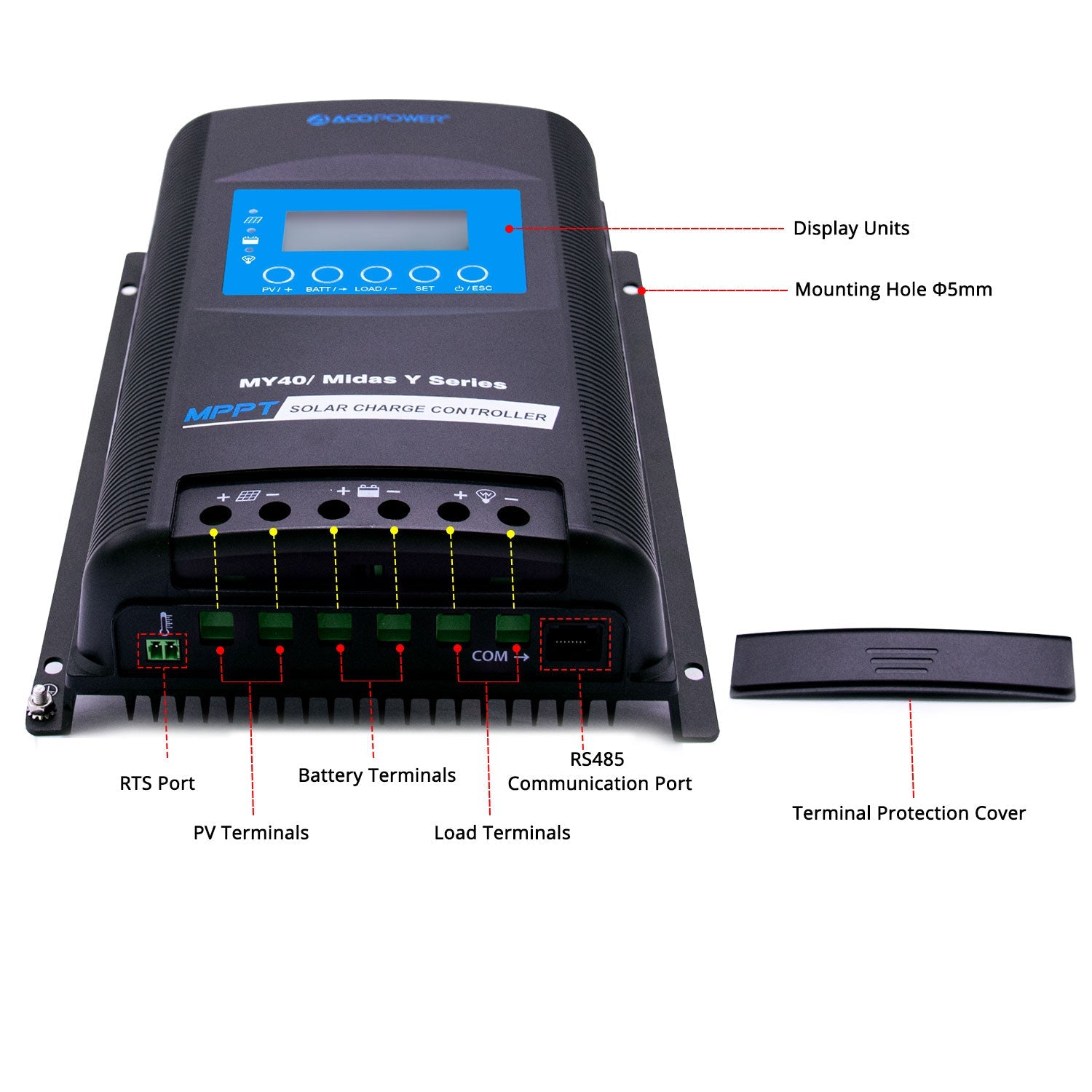 ACOPOWER Midas MPPT Solar Charge Controller——30A, 40A, 50A, 60A